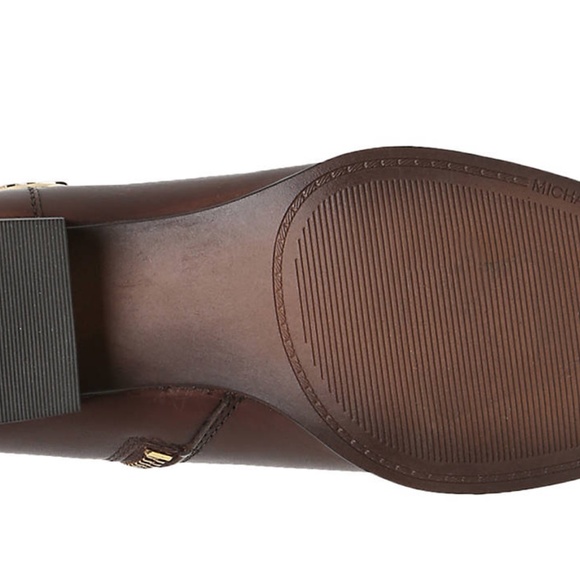 SOLD x Michael Kors Brown Leather Zip Riding Boots - Picture 7 of 13